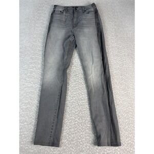 Mother Jeans Womens 26 Charcoal The Swooner Supermoon Stripe High Rise Skinny